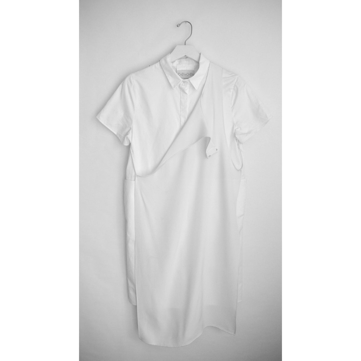 Shirt Dress with Silk Front